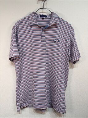 Peter Millar Broncos stripe polo size Medium